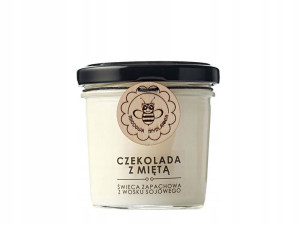 Świeca Czekolada Z Miętą 120ml Miodowa Mydlarnia