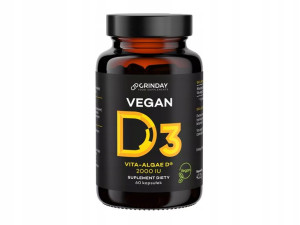 Wegańska Witamina D3 Vegan 2000 Iu 60 Kaps Grinday
