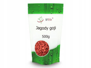 JAGODY GOJI Suszone Naturalne Zdrowe 500G VIVIO