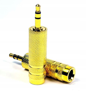 REDUKCJA WTYK Jack 3,5 Stereo/Gniazdo Jack 6,3 Stereo GOLD HQ