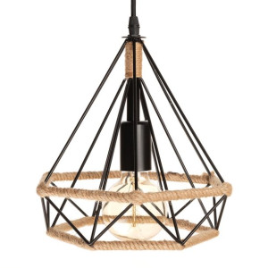 Lampa wisząca mini GEO S BOHO sznur juta