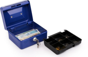 Mini Kasetka Metalowa Na Pieniądze Klucze Dolary $