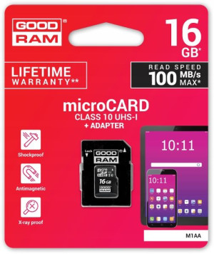 KARTA PAMIĘCI microSD 16GB + adapter SD