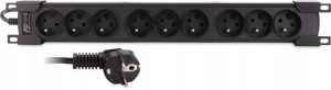 Listwa zasilająca Rack Getfort 9R30/FR czarna 3m