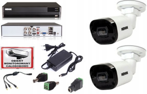 Monitoring 4w1 Zestaw 2mp Zasilacz Rozgałęźnik