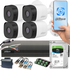 Zestaw Monitoringu Dahua 4 Kamery Fullhd Hdd Cctv