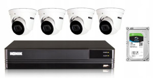Zestaw monitoringu IP domu Kenik 5mpx IR30m dysk1TB Gratis