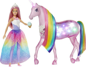 Zestaw Barbie Jednorożec GWM78 Dreamtopia różowy
