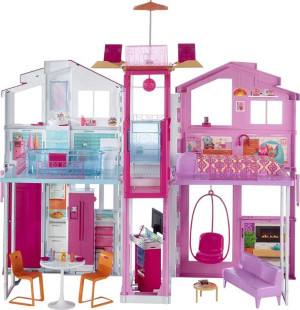 Mattel Barbie Miejski domek z wyp. 3-poziom DLY32