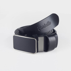 Pasek skórzany, elegancki Cartello C-3135-1 czarny rozm105