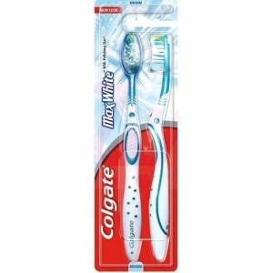 Colgate Max White, szczoteczka do zębów, średnia, 2 szt.