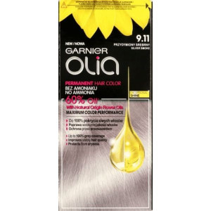 Farba do włosów Garnier New Olia, 9.11 PRZYDYMIONY SREBRNY , 1 szt.
