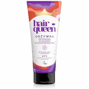 Hair Queen, Proteinowa odżywka do włosów wysokoporowatych, 200 ml