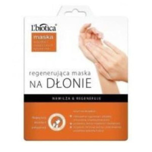 L'BIOTICA, Maska na dłonie regenerująca w postaci rękawiczek, 26 g