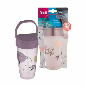 Lovi Lovely Girl, kubek ze słomką Active, od 14 miesiąca, 350 ml