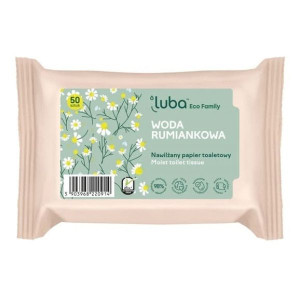 Luba Eco Family, nawilżany papier toaletowy z wodą rumiankową, 50 szt.