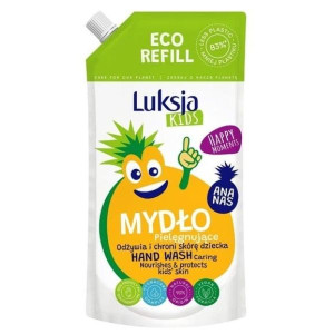 Luksja Kids, mydło pielęgnujące dla dzieci, ananas, zapas, 500 ml