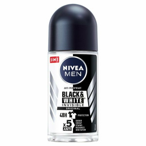 Nivea MEN Black & White Invisible Original, antyperspirant, roll on, 50 ml