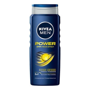 Nivea MEN Power 24H Fresh Effect  3w1, żel pod prysznic, 500 ml