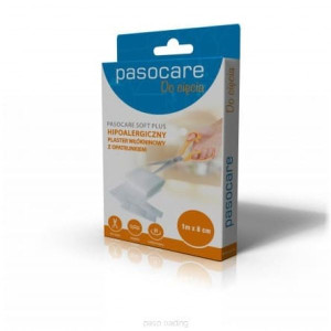 Pasocare Soft Plus, Plaster włókninowy z opatrunkiem, 1 m x 8 cm, 1 sztuka