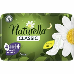 Podpaski ze skrzydełkami, Naturella Classic Night, 7 szt.