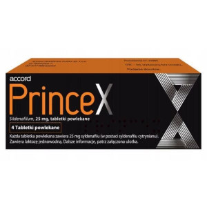 Princex 25 mg, zaburzenia erekcji, tabletki, 4 szt.