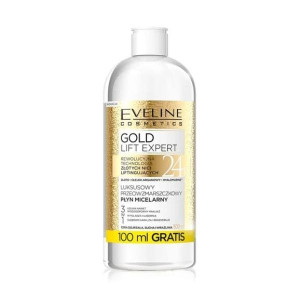 Płyn micelarny Eveline Gold Lift Expert, dla skóry dojrzałej, 500 ml