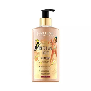 Shimmer do ciała ze złotym pyłkiem Eveline Brazilian Body, 150 ml
