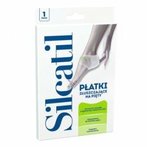 SILCATIL Płatki złuszczające na pięty - 1 sztuka (para).