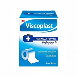 Viscoplast Polopor, przylepiec włókninowy, 5 m x 50 mm, 1 szt.
