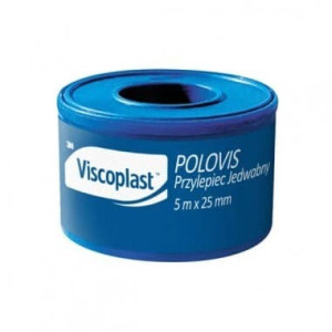 Viscoplast Polovis, przylepiec jedwabny, 5 m x 25 mm, 1 szt.
