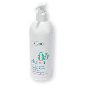 Ziajka, żel do ciała i włosów dla dzieci, butelka z dozownikiem, 400 ml