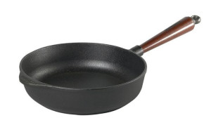 Patelnia do smażenia głęboka 25cm,drewniana rączka