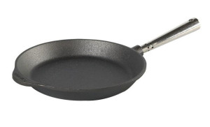Patelnia do smażenia okrągła 24 cm, stalowa rączka