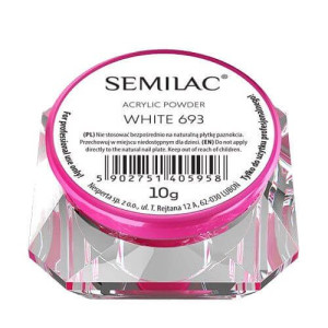 Semilac Acrylic Powder White 693, 10g
