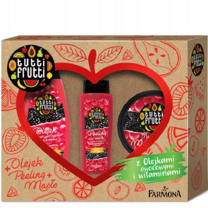 TUTTI FRUTTI Jerzyna Malina Zestaw olejek, peeling i masło do kąpieli