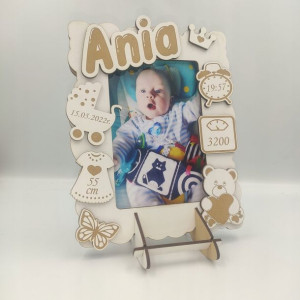 ramka na zdjęcie, prezent metryczka 3D