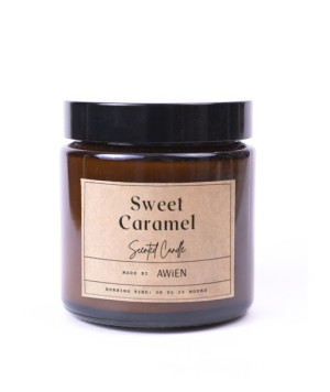 Świeca sojowa w słoiku o zapachu Sweet Caramel