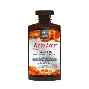 Jantar Moc Bursztynu szampon do włosów suchych i łamliwych 330ml