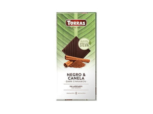 Czekolada Gorzka Ze Stewią Bez Dodatku Cukru Z Cynamonem 125g Torras