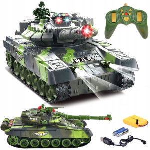 Czołg Zdalnie Sterowany Rc Bitwa War Tank Efekty