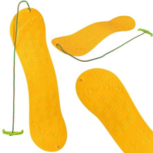 Snowboard plastikowy ślizg żółty