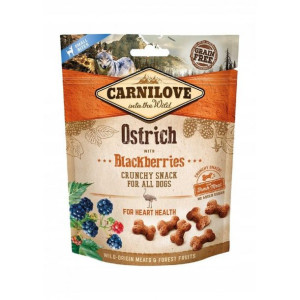 CARNILOVE Przekąska dla psa snack crunch struś z jeżynami 200g