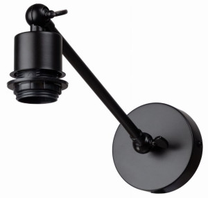 Kinkiet regulowany metalowy czarny E27