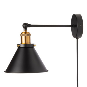 Kinkiet  regulowany metalowy Edison z kablem ANTIC BRASS