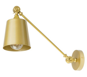 Kinkiet regulowany złoty metalowy LOFT