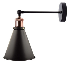 Kinkiet regulowany metalowy Pink Gold duży stożek