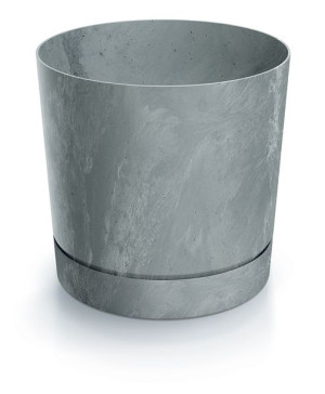 Doniczka okrągła Tubo P Beton Effect 110E z podstawką