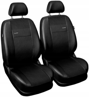 PEUGEOT 206 207 208 pokrowce przód CZARNE SKÓRZANE