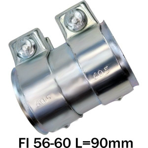 Złącze Tłumika Sztywne Łącznik Obejma Rur Regulowana Fi 56-60 L=90mm